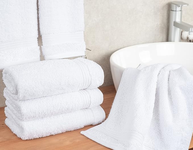 Cotton Paradise 100% Cotton Turkish Towel Set, Soft Absorbent Quick Dry - Image 2