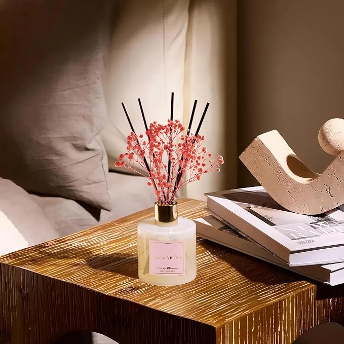 Reed Diffuser - Cherry Blossom 6.7 Fl.oz Reed Diffuser Set - Image 4