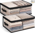 Fixwal Blanket Storage Bags 2 Pack Plastic Clothes Closet Organizer Clear | by Fixwal