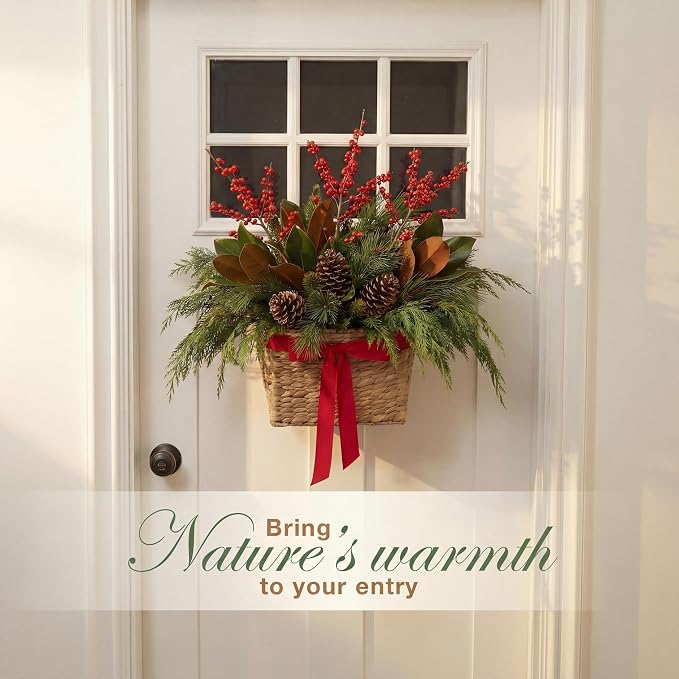 84ECO Set of 2 Wicker Hanging Baskets - Image 3
