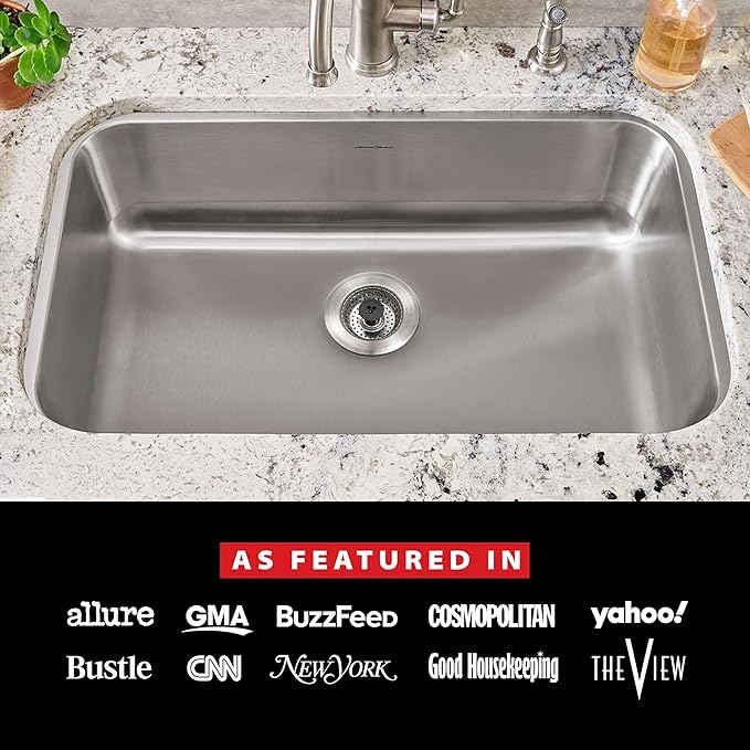 Kitchen SinkShroom Revolutionary Clog-Free Stainless Steel Sink Strainer, Black, 1-(Pack)