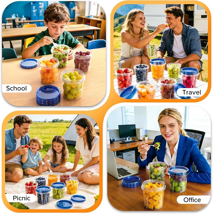 HOMETALL Freezer Storage Containers, Airtight Plastic | Food Storage Containers - Image 6