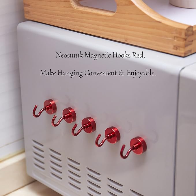 Neosmuk Magnetic Hooks, 40lb Heavy Duty, 10 Pack - Image 7