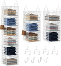 6 Tier Closet Hanging Organizer, Metal Closet Organizers and Storage by Orapoke