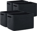 OIAHOMY 4 Pack Storage Baskets for Organizing 15L Cube Storage Bins Black by MasterofSpaceOptimization
