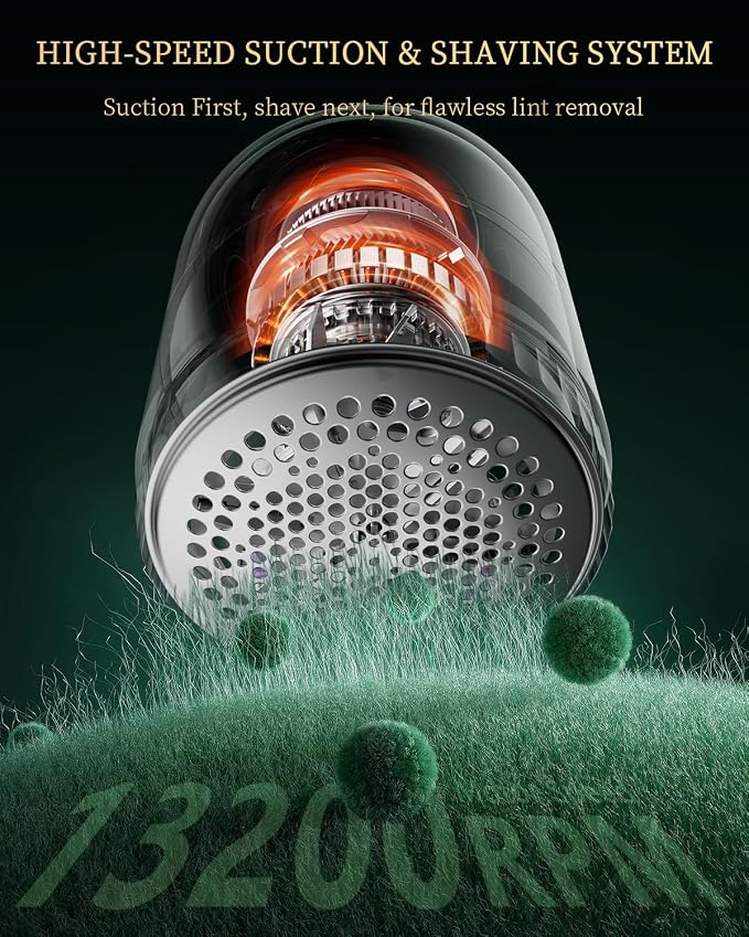 Fabric Shaver with Lint Brush, Large Lint Shaver with Digital Display | - Image 7