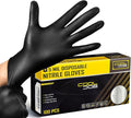 COOLJOB 5 Mil Black Disposable Nitrile Gloves by COOLJOB