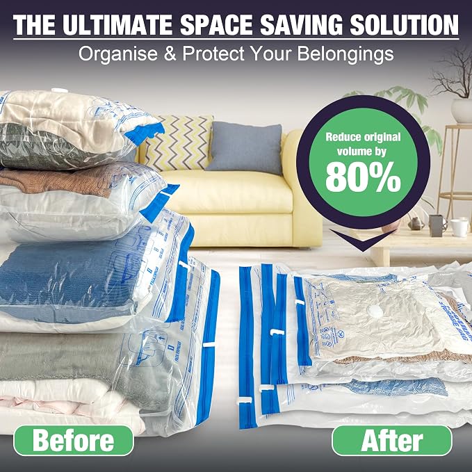 15 Jumbo Vacuum Storage Bags for Bedding, Vacuum Seal Bags for Clothing | Extra - Image 6