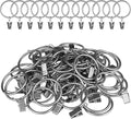 Curtain Rings with Clips, 44 Pack Metal Drapery Rings with Clips Hooks Hangers by Unknown