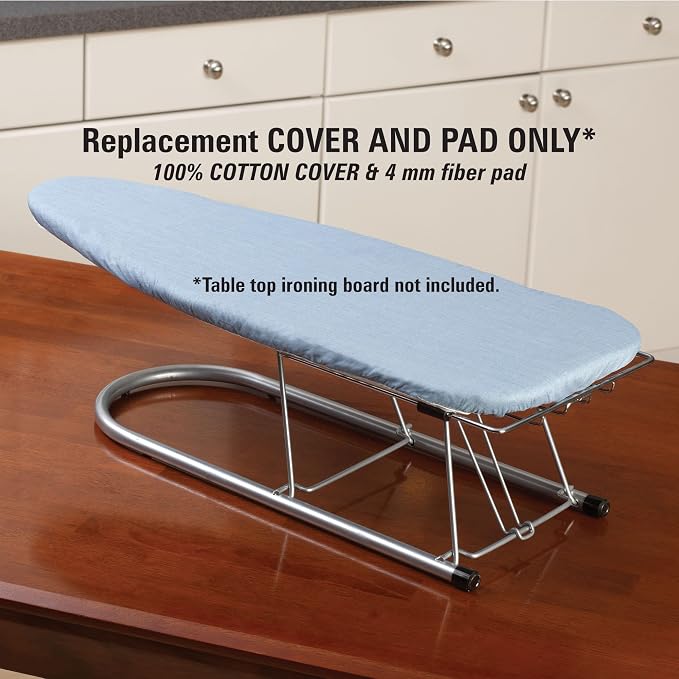 Household Essentials Tabletop Ironing Board Cover and Pad | Fits 30"-32" x 12" - Image 5