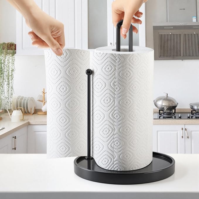 TONLEA Paper Towel Holder Countertop, Kitchen Roll Dispenser, Standing Paper - Image 9