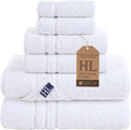 Hawmam Linen White 6 Piece Bath Towels Set by HawmamLinen