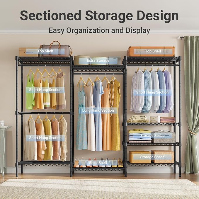 VIPEK V5 Plus Heavy Duty Clothes Rack, Large Modular Closet System, 4 x 29.1 in - Image 3