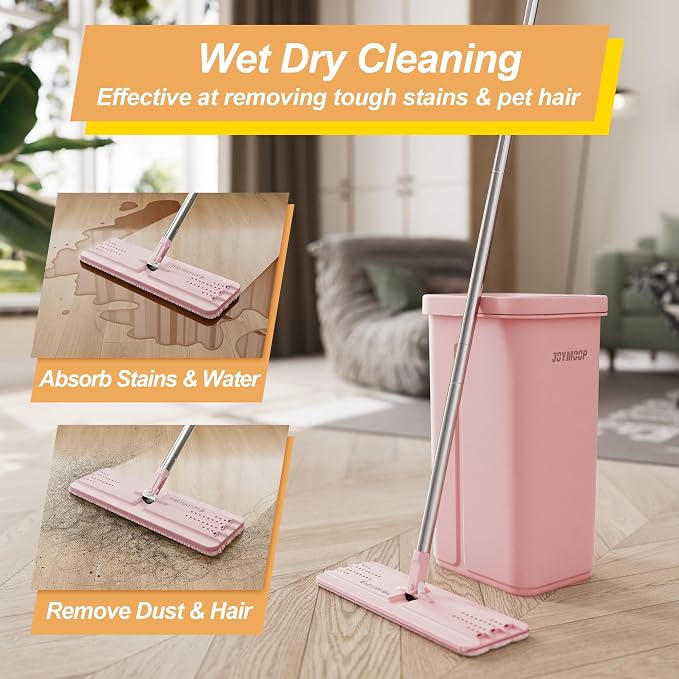 JOYMOOP Pink Mop and Bucket - Image 3