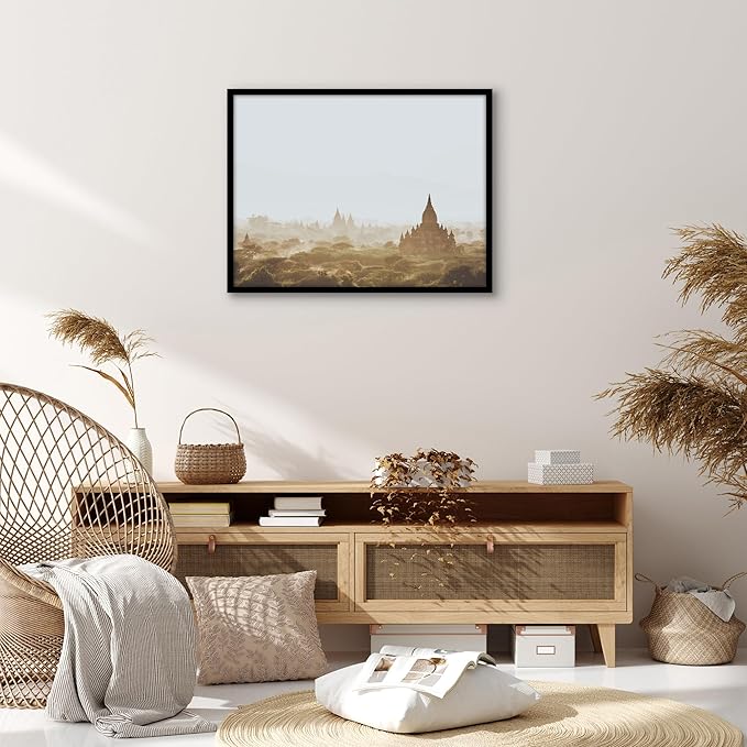 Americanflat 21x28 Poster Frame with Polished Plexiglass - Streamline Collection - Thin Border Picture Frame for Wall Display - Hanging Hardware Included - Black
