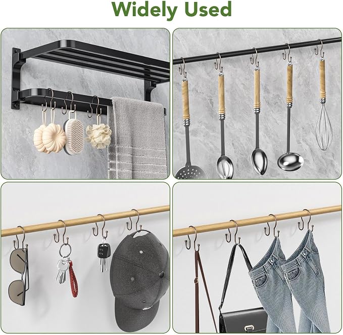 Goowin Shower Curtain Hooks, Simple Shower Curtain Rings, Sturdy Shower Curtain - Image 7
