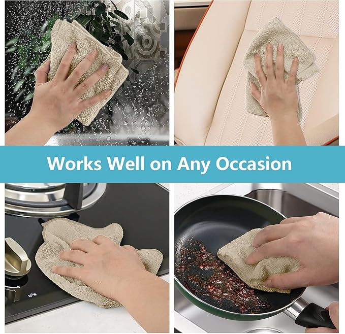 HOMEXCEL 8PK Microfiber Cleaning Cloth, Cleaning Rags - Image 7