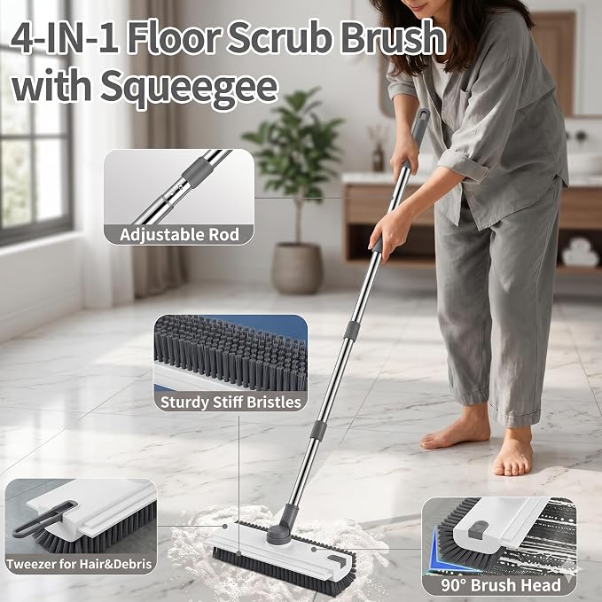3 in 1 Floor Scrub Brush, Floor Scrubber - Image 3