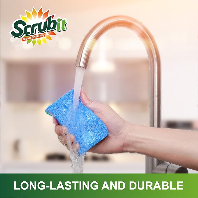 SCRUBIT Multi-Use Scrub Sponge – Non-Scratch Kitchen Sponges - Image 7