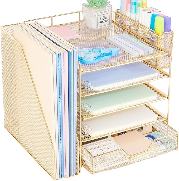 5-Tier Desk File Organizer by Illuminatinglifewiththewarmthandloveoflight