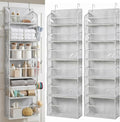 HOMELUX THEORY Over the Door Organizer, 100D Fabric Transparent 2pc by HomeluxTheory