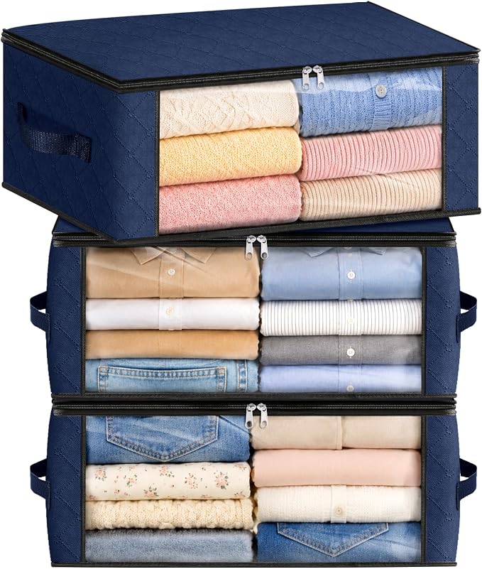 35L Closet Organizers, Foldable Under Bed Storage Containers | Storage Bags by Fabtotes