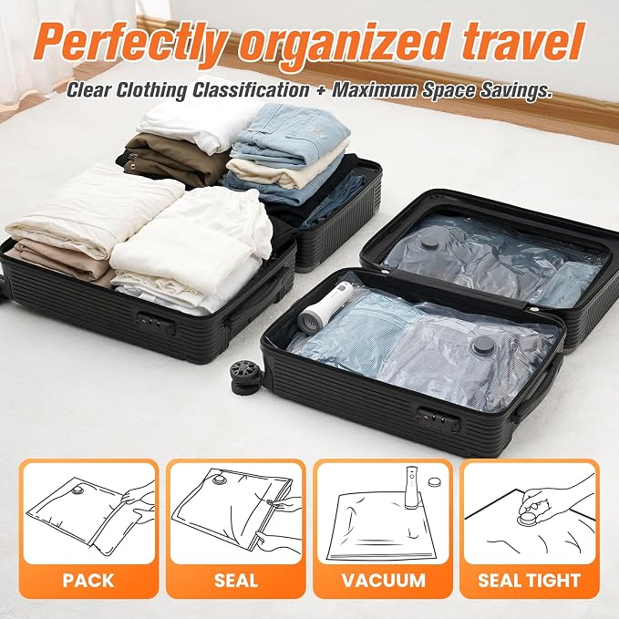 15 Pack Vacuum Storage Bags for Travel - Image 6