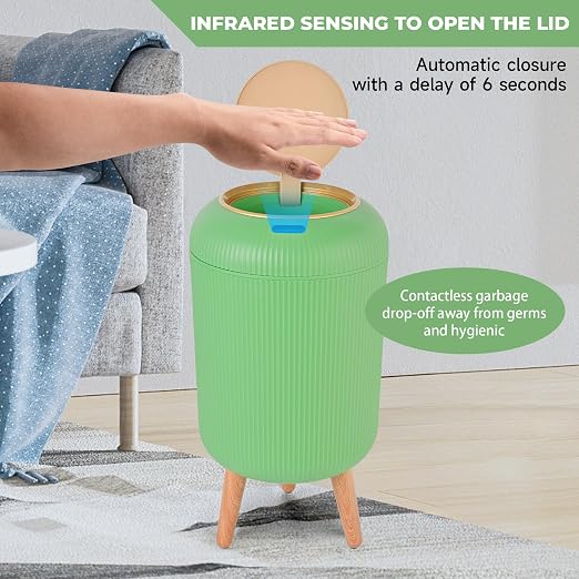 Pukomc Smart Sensor Wastebasket, Convenient and Hygienic Easy to Use | - Image 3