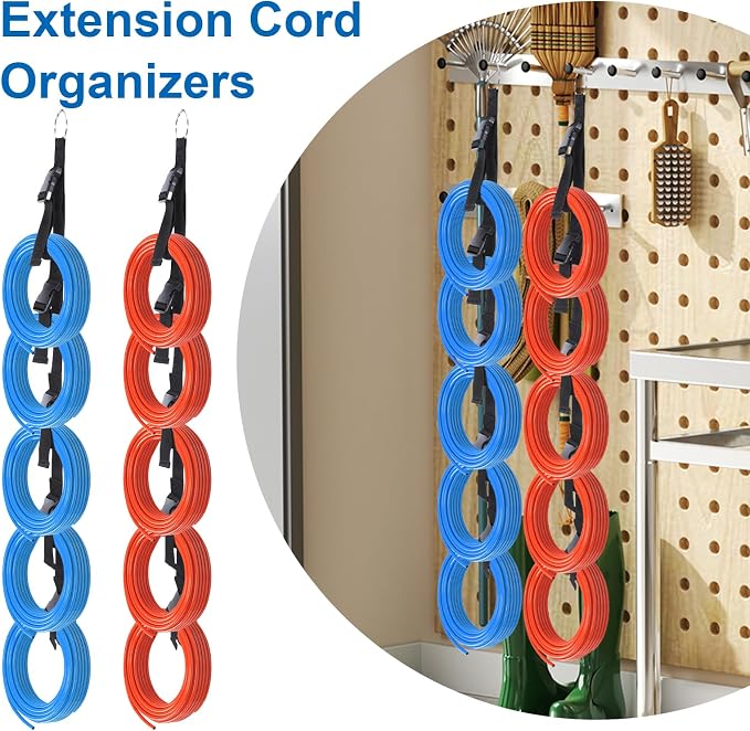 3 Pcs Extension Cord Organizer, Cord Storage Organizer Extension | Cords Hanger - Image 5