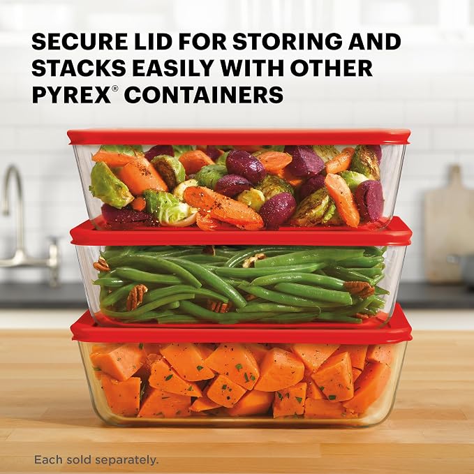 Pyrex Simply Store 11 Cup Glass Food Storage Container, BPA-Free Lid | Meal - Image 5