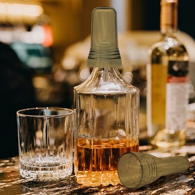 Esatto 24 Pieces Pour Spout Covers Champagne Liquor Bottle Toppers, Universal Bottle Pour Dispenser, Liquor Bottle Covers Bottle Cover Dust for Home Kitchen Tools Supplies