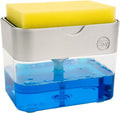 S&T INC. Dish Soap Dispenser and Sponge Holder, Sponge Included, Anti-Slid Feet by STINC