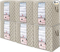 Storage Bags 6 Pack 100L Clothes Organization and Storage Containers | Large by WiseLife