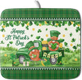 Shamrock Truck Dish Drying Mat Buffalo Check Dish Drainer Mat 16x18 inch by Giwawa