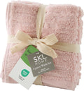 SKL Home CloudSoft Washcloth Set, 100% Cotton Luxury, Blush Pink | Premium by SKLHomebySaturdayKnightLtd