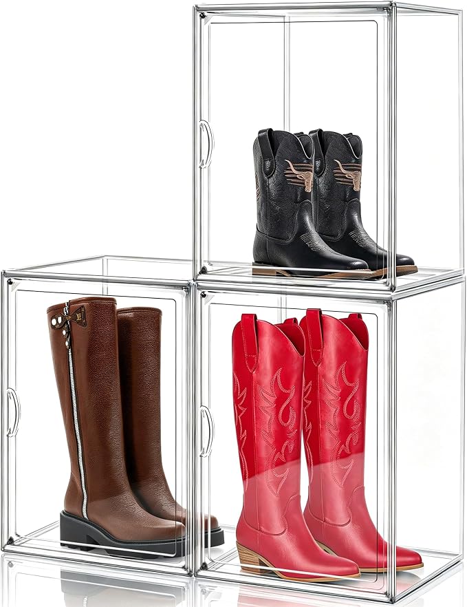 Clear Tall Boot Storage Box, Organizer by DAYOOH