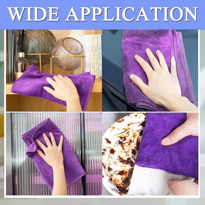12 Pcs Extra Large Microfiber Cleaning Cloth, Microfiber Towels - Image 5