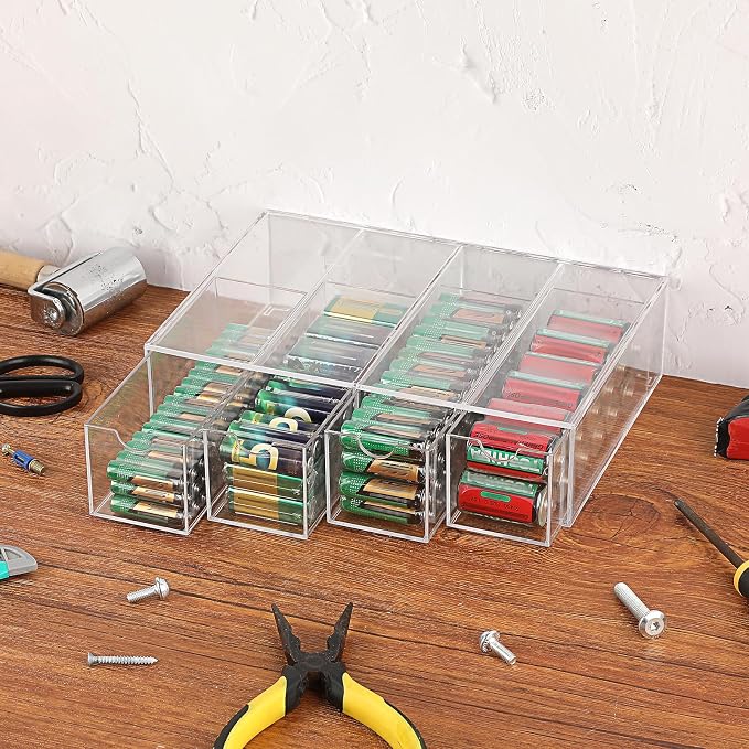 BTSKY Clear Acrylic Battery Storage Organizer - Image 7