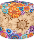 TODIYADDU Vintage Hippie Flower Electric Pressure Cooker Cover Round Protective Cover Bag with Pocket and Handle for Instant Pot or Rice Cooker Kitchen Small Appliance Dust Covers Holiday Presents, L