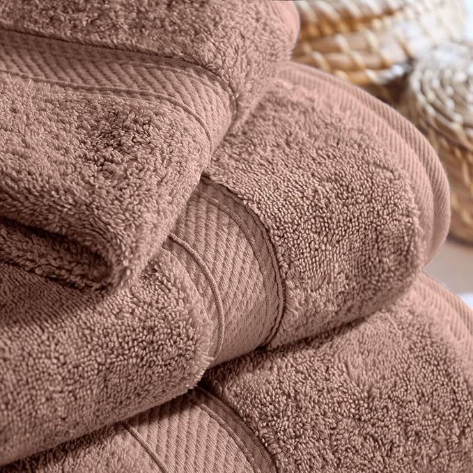 Superior Egyptian Cotton Ultra Plush & Absorbent, 3 Piece Set, Muted Mauve | - Image 7