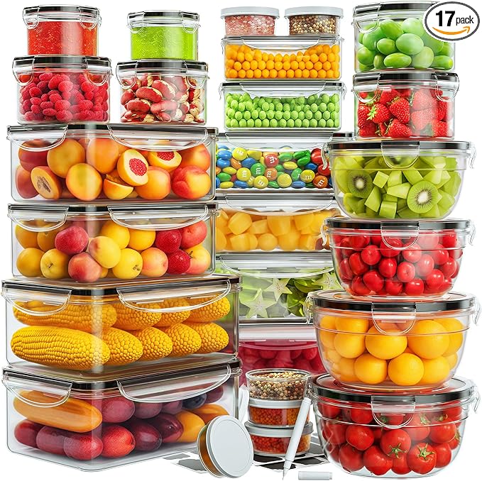 52 PCS Food Storage Containers by JSCARES