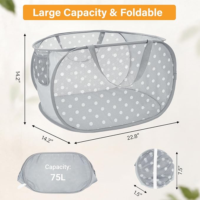 Sturdy Collapsible Laundry Baskets - Image 3