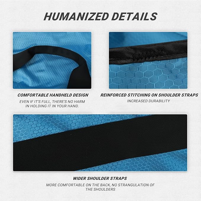 Laundry Bag with Shoulder Straps and Mesh Pocket Laundry Backpack Large - Image 5