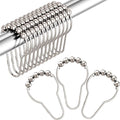 Shower Curtain Hooks, Decorative Rust Proof Stainless Steel Shower Curtain Hooks by Amazer