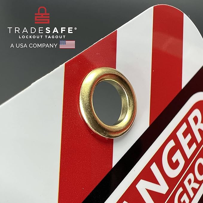 TRADESAFE Bilingual Lockout Tagout Tags - Peligro No Operar, 30 Danger Do Not Operate Tag with 30 Zip Ties, Premium 32 mil Vinyl, OSHA Compliant Loto Tags for Lock Out Tag Out, Equipment Repair