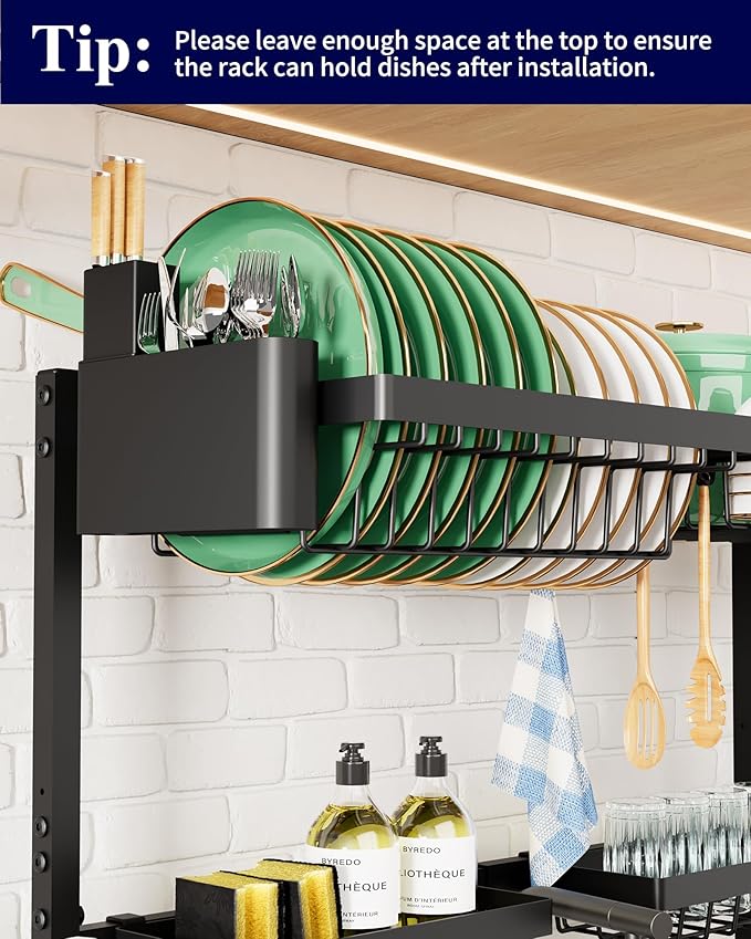 Kitsure Adjustable Over The Sink Dish Drying Rack, 26.8" -33.9"x21.5" | Sink - Image 4