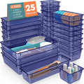 SpaceHacks 25 PCS Plastic Drawer Organizer, 4-Size Versatile Organizer Trays & by SpaceHacks