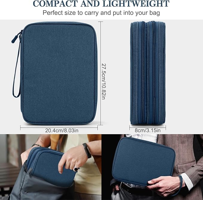 FYY Electronic Organizer, Travel Tech Pouch Bag, Extra Large, Waterproof - Image 2