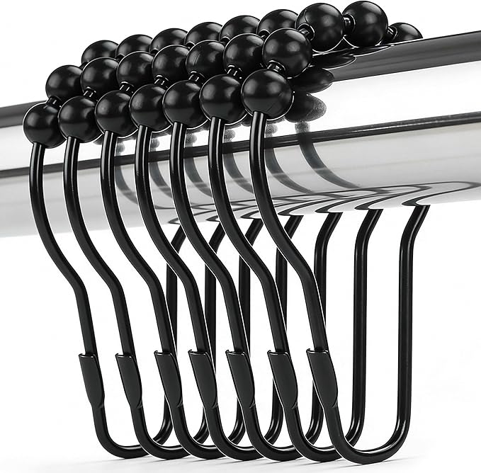 Shower Curtain Hooks Rings, Rustproof Metal Shower Curtain Rings by Unknown