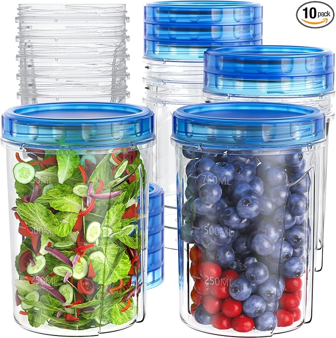 HOMETALL Food Storage Freezer Containers | Clear Bottom by OrderNow